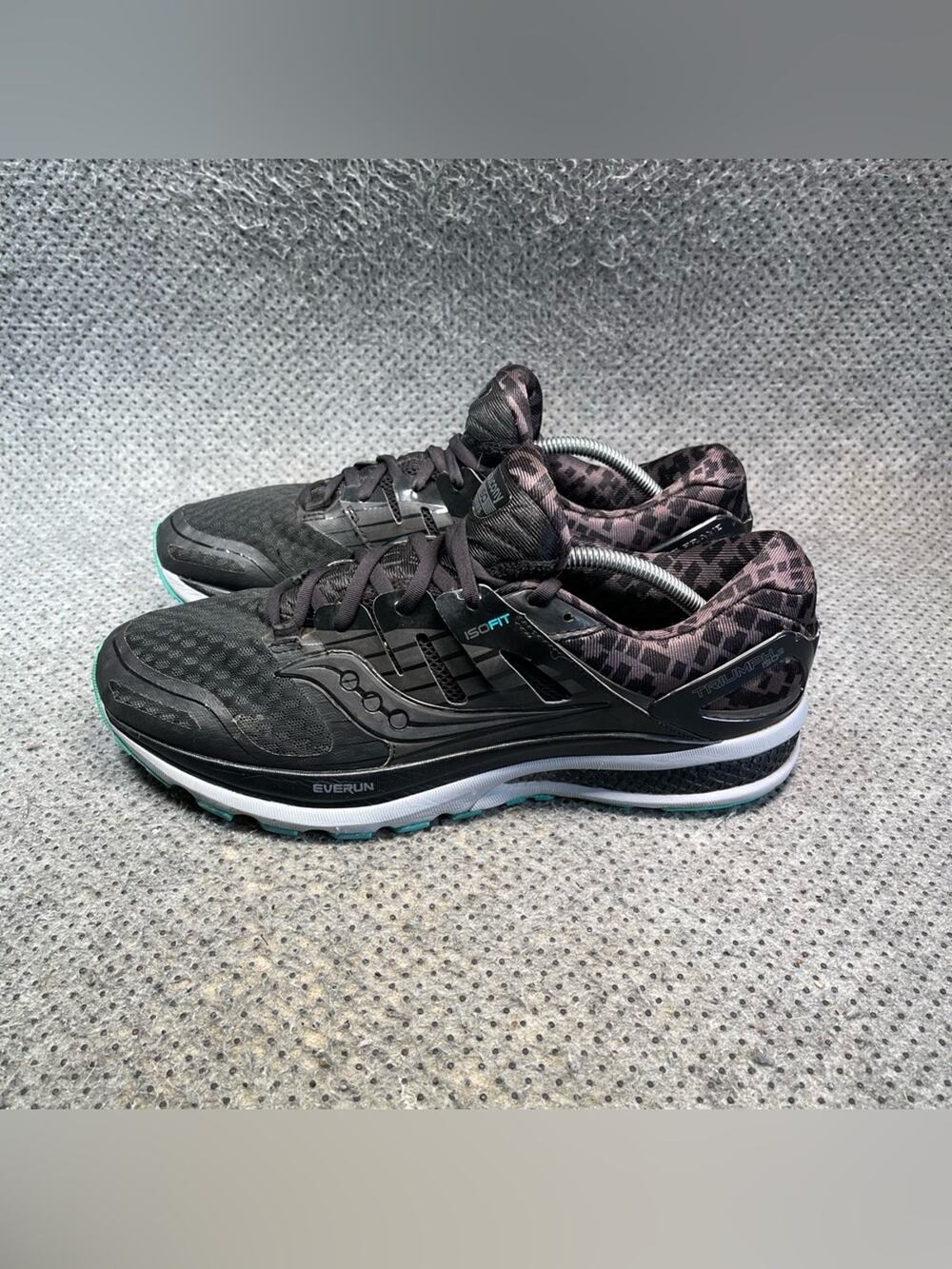 Saucony Triumph ISO 2 Black Running Shoes Size 12 Men’s